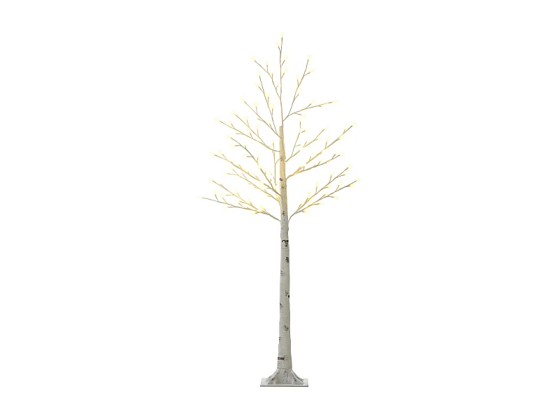 Arbre lumineux 3D 150 cm, 120 LED blanc chaud, 3 niveaux de luminosité, pour la décoration de fêtes et de Noël (20 x 20 x 150 cm)