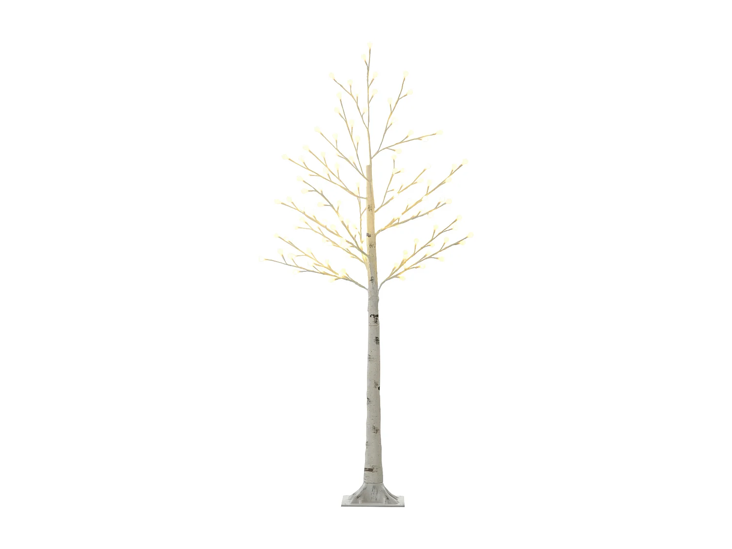 Arbre lumineux 3D 150 cm, 120 LED blanc chaud, 3 niveaux de luminosité, pour la décoration de fêtes et de Noël (20 x 20 x 150 cm)