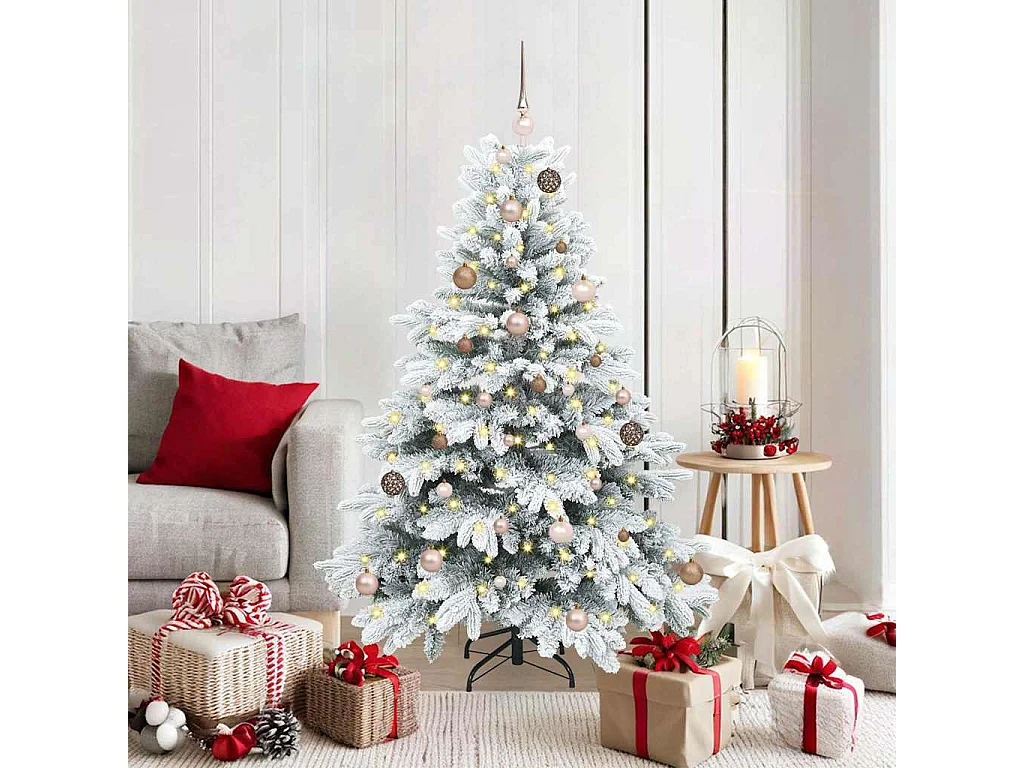 Albero di Natale artificiale con 150 LED Verde 150 cm PE e PVC