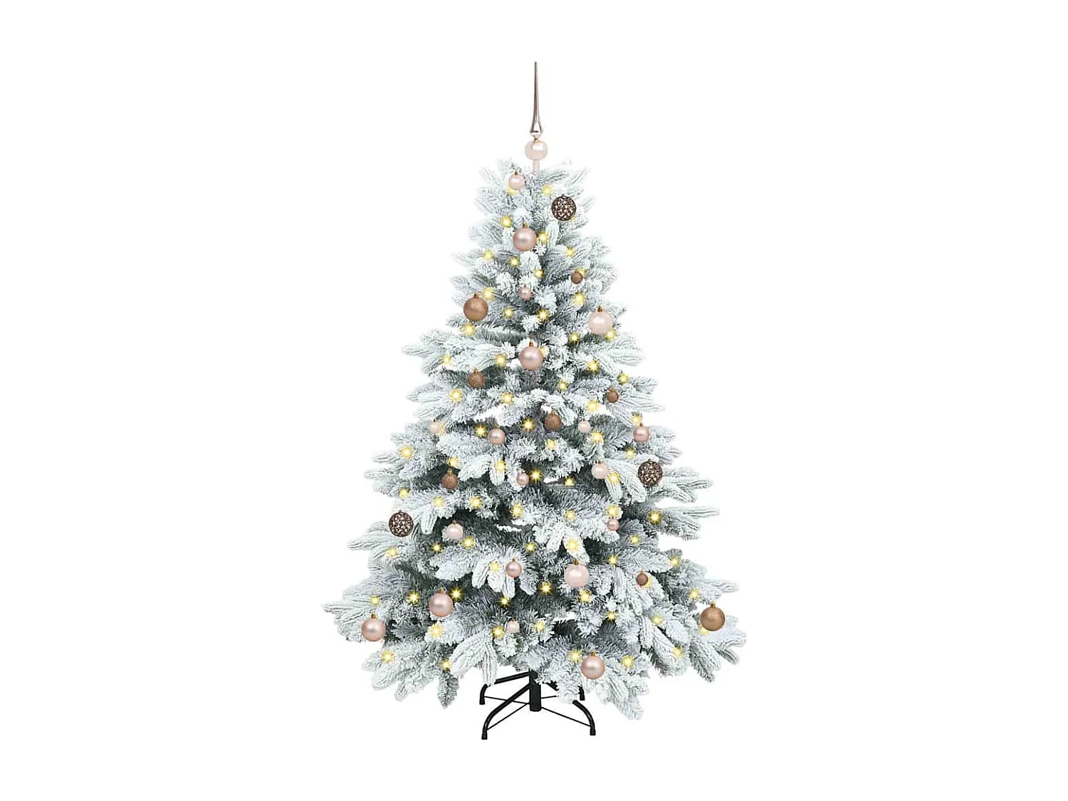 Albero di Natale artificiale con 150 LED Verde 150 cm PE e PVC