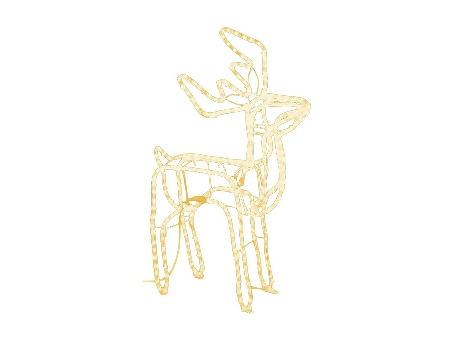 Renne de Noël Blanc chaud 76x42x87 cm