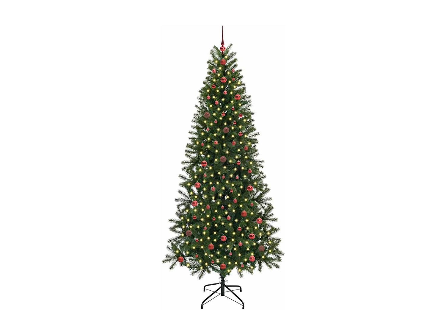 Albero di Natale artificiale con 300 LED Verde 240 cm PE e PVC