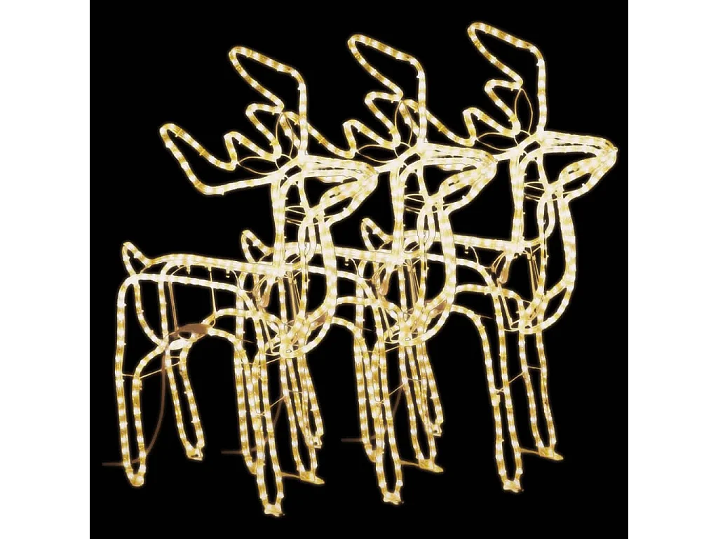 Kerstrendier 3 stuks Warm Wit 76x42x87 cm