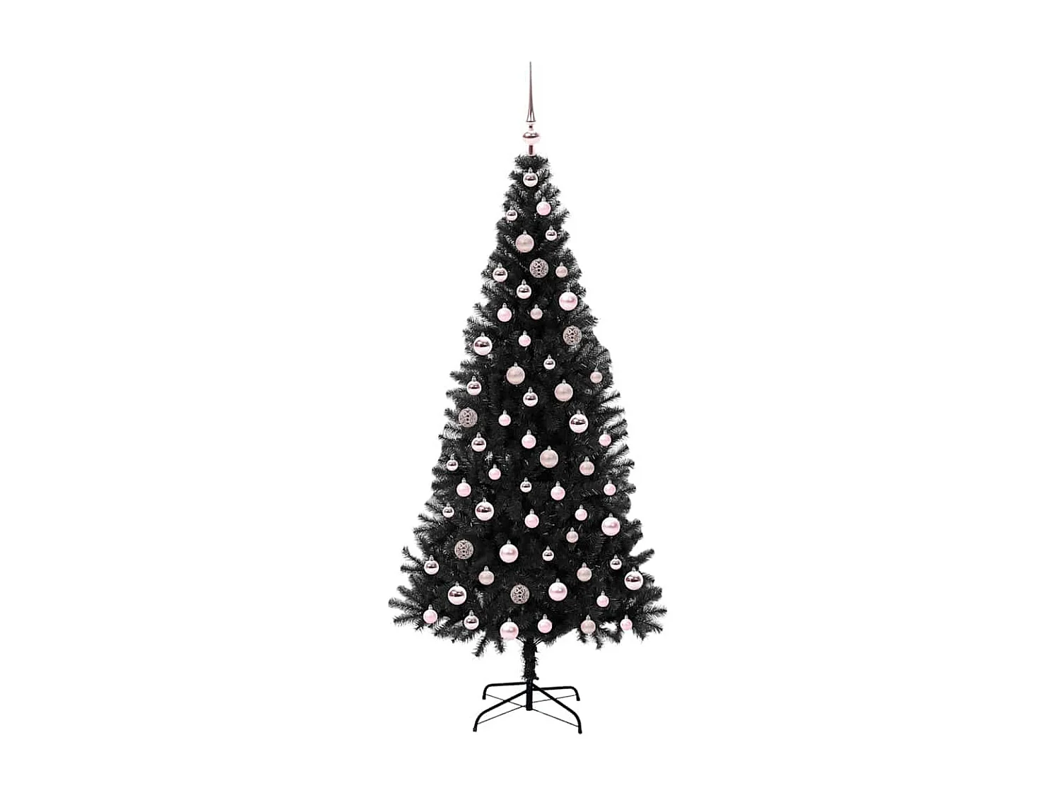 Albero di Natale con 300 LED con supporto Nero 210 cm PVC
