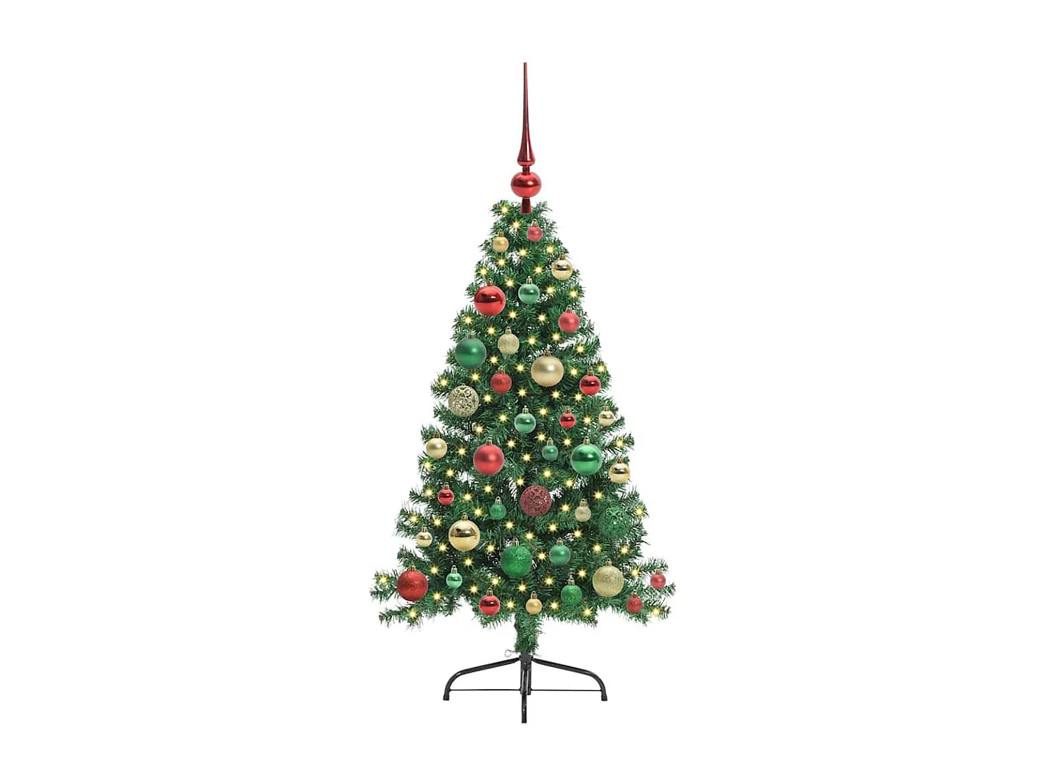 Sapin de Noël artificiel pré-éclairé Vert 120 cm PVC