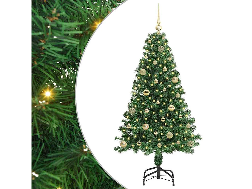 Sapin de Noël artificiel Vert 150 cm PVC, Acier et Plastique