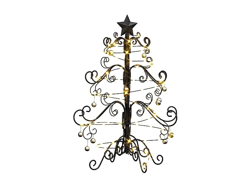 Arbre de Noël en métal Noir 60 cm Acier peint par poudre