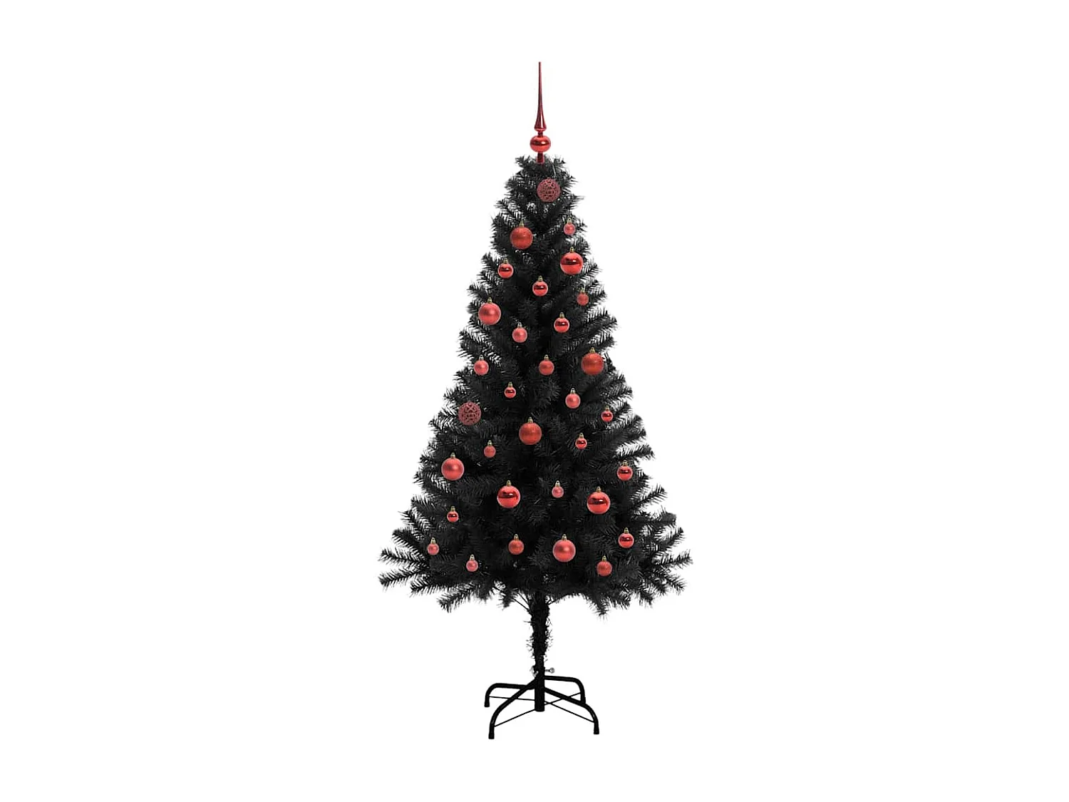 Sapin de Noël avec 150 LED avec support Noir 150 cm PVC