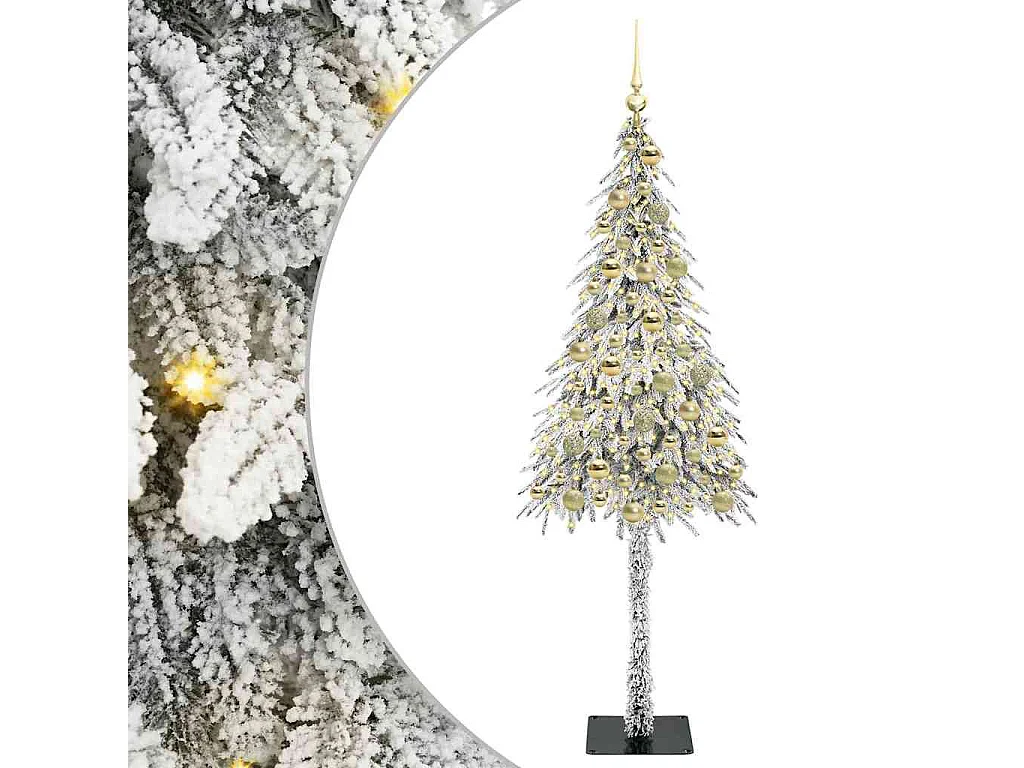 Sapin de Noël avec 300 LED Blanc 180 cm PE et Acier