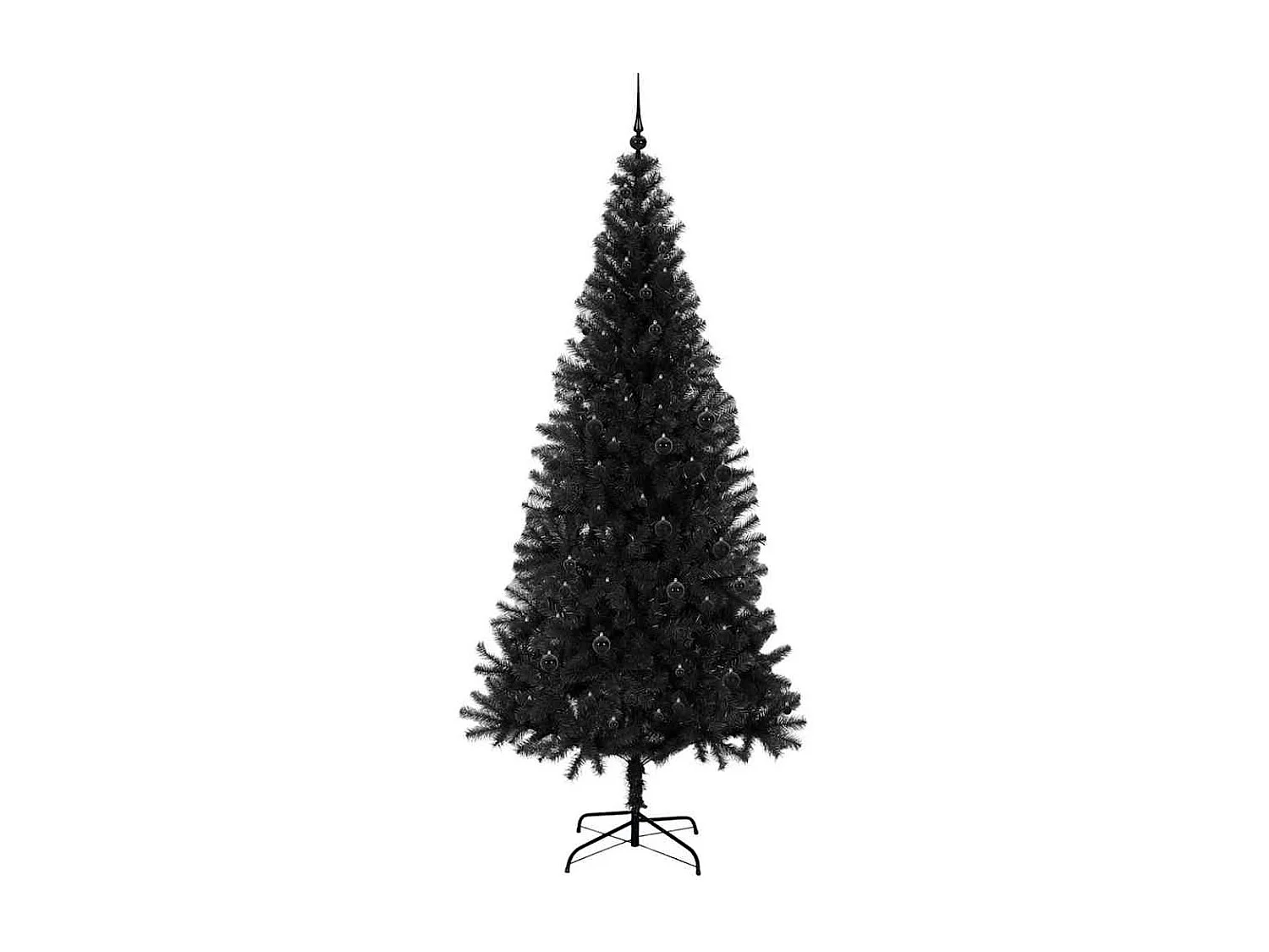 Albero di Natale con 300 LED con supporto Nero 240 cm PVC