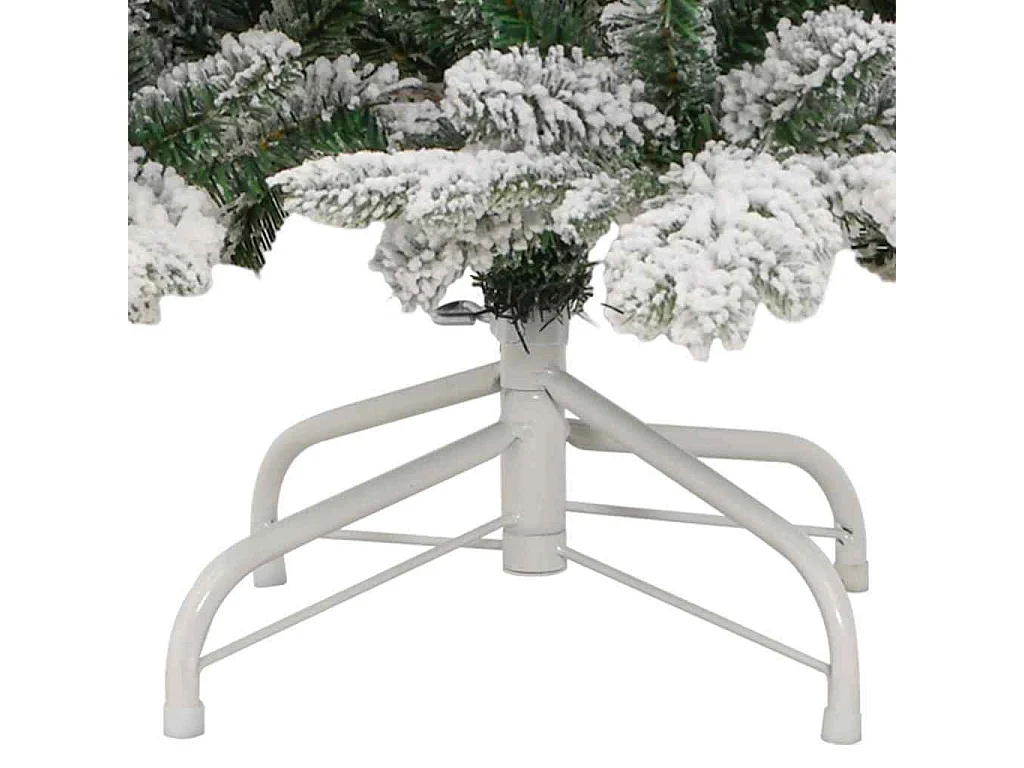 Kunstkerstboom met scharnieren en sneeuwvlokken 180 cm