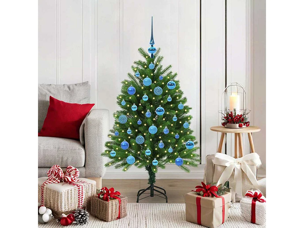 Sapin de Noël avec 150 LED avec support Vert 120 cm PE