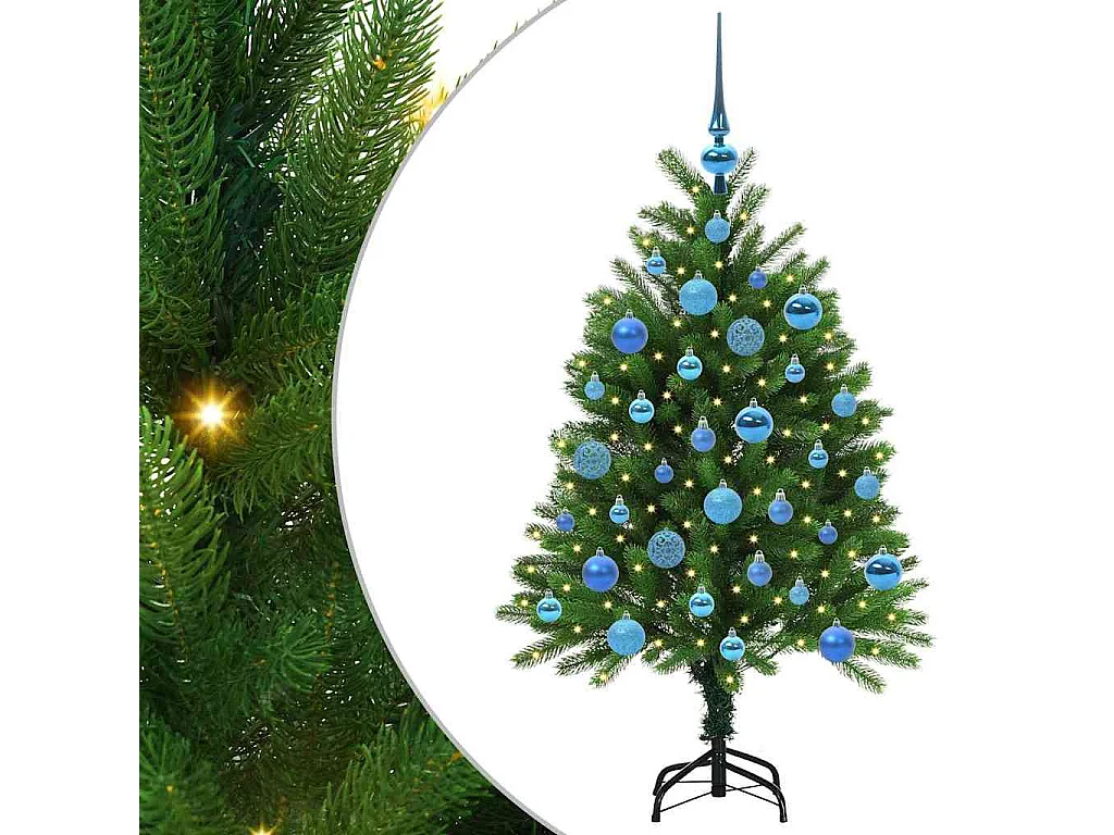 Sapin de Noël avec 150 LED avec support Vert 120 cm PE