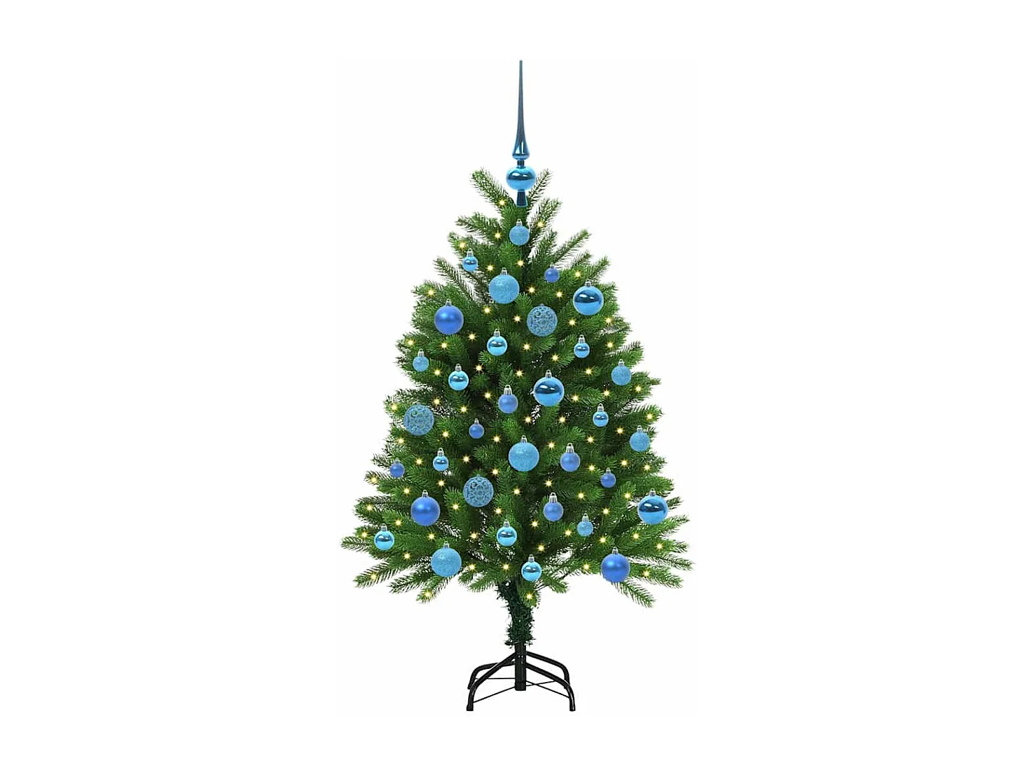 Sapin de Noël avec 150 LED avec support Vert 120 cm PE