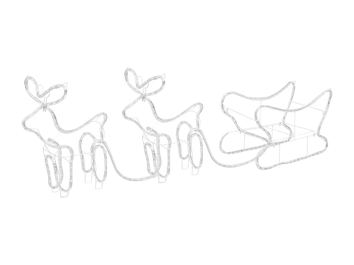 Decorazione natalizia per esterni Renna e slitta 576 LED