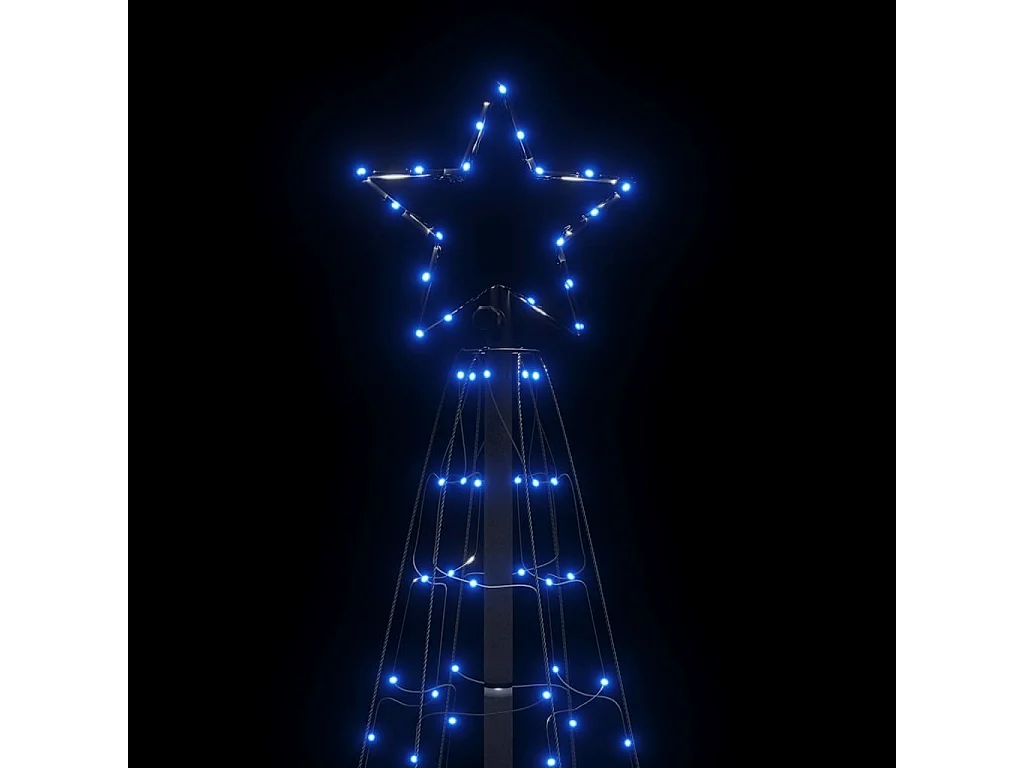 Albero di Natale a LED con pali 220 LED blu 180 cm
