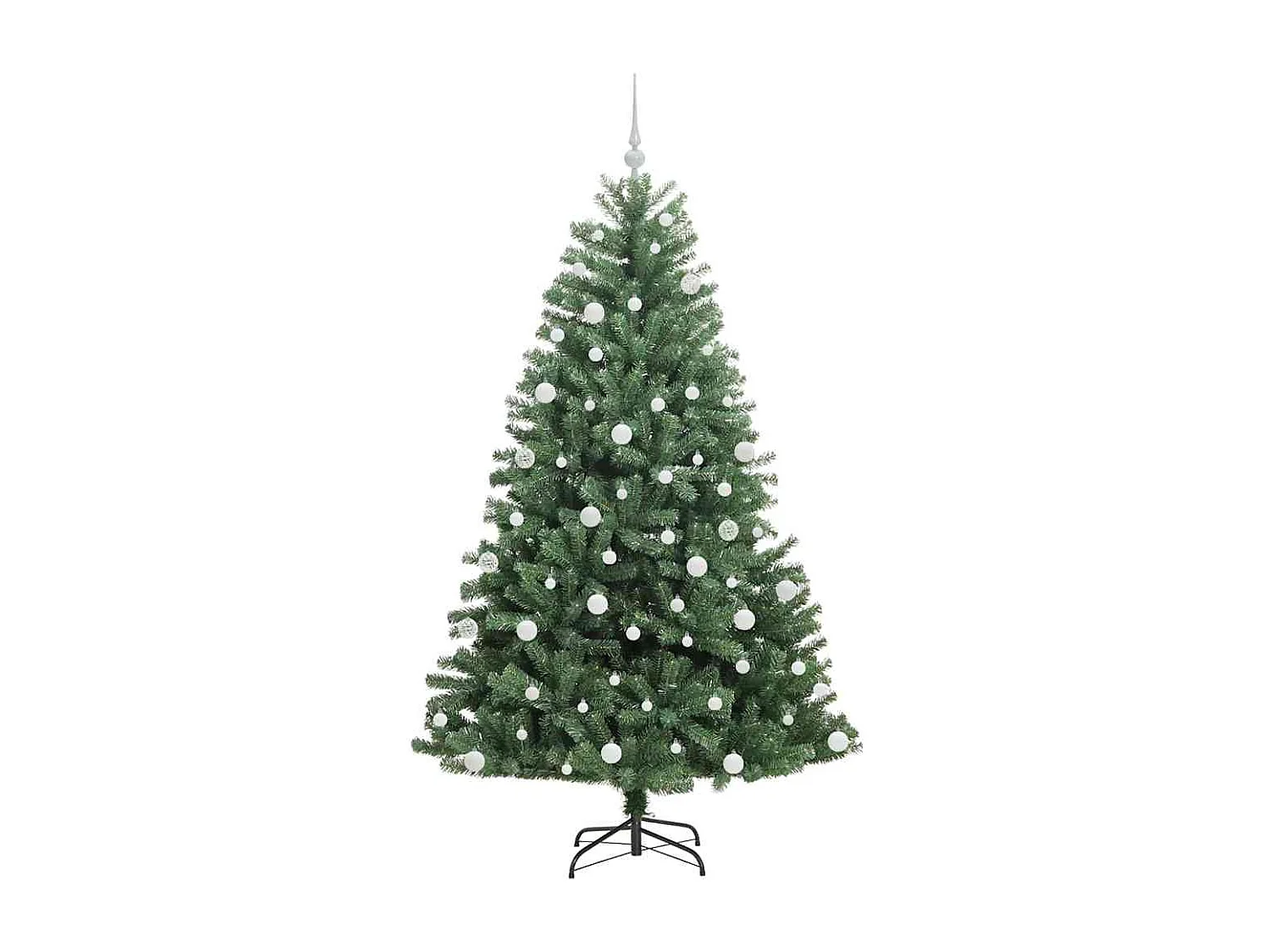 Albero di Natale artificiale con rami incernierati verde 180 cm
