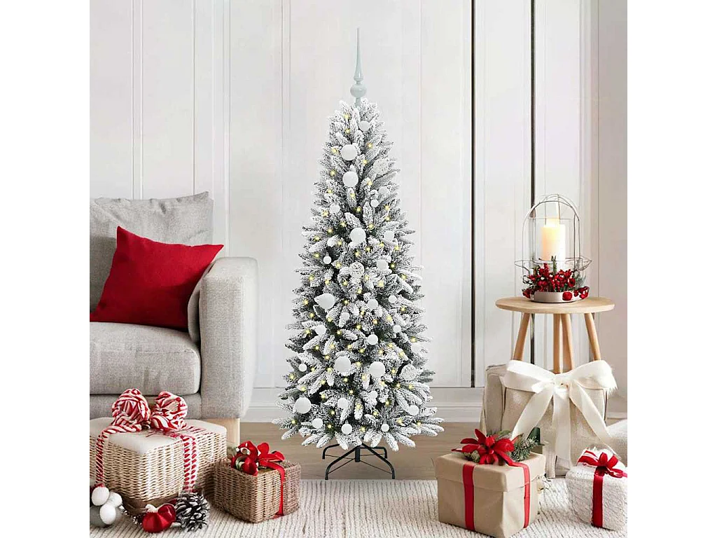 Albero di Natale artificiale con 150 LED Bianco 53 x 53 x 120 cm