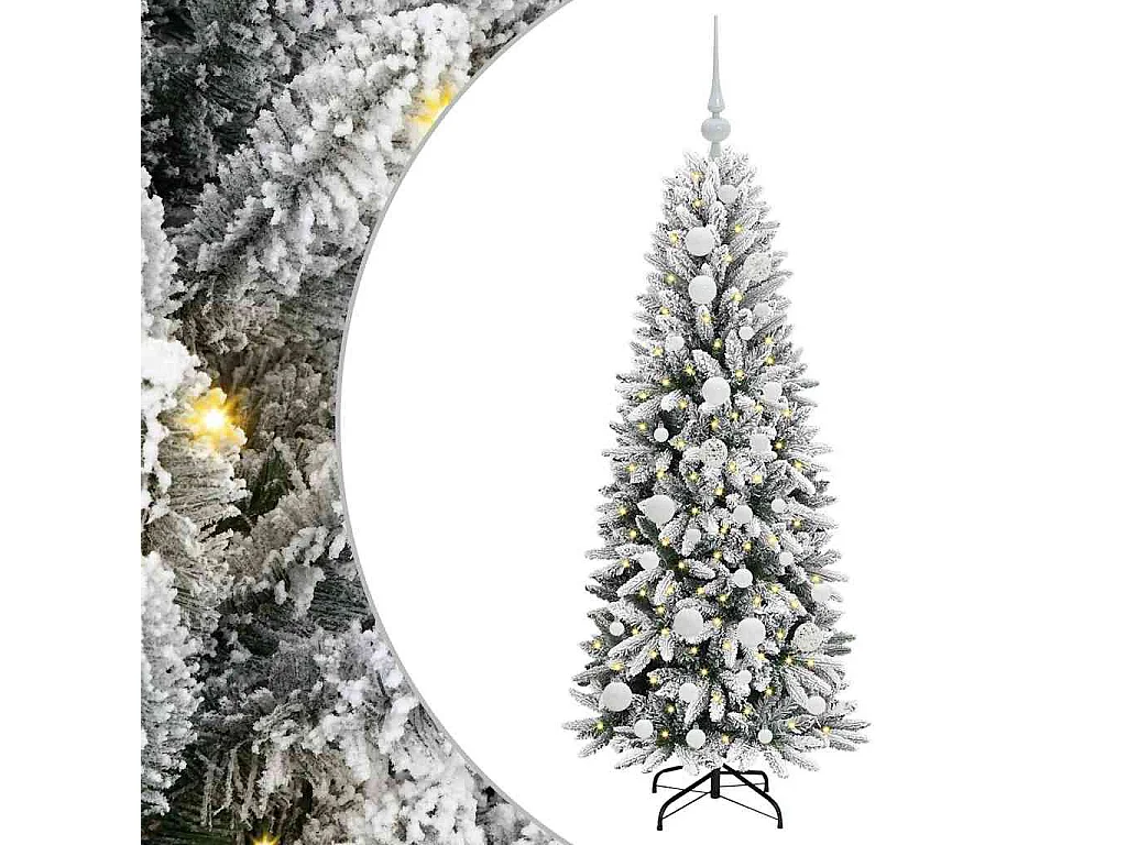 Albero di Natale artificiale con 150 LED Bianco 53 x 53 x 120 cm