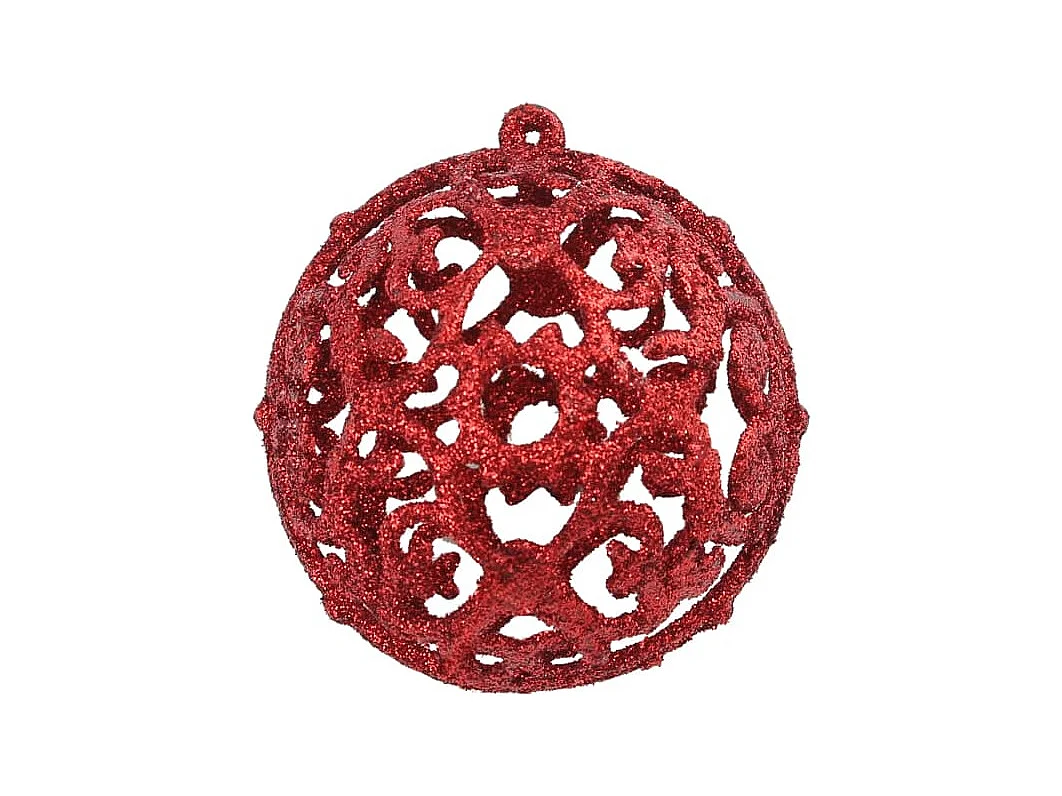 Ensemble de boules de Noël 100 pcs 3/4/6 cm Rouge