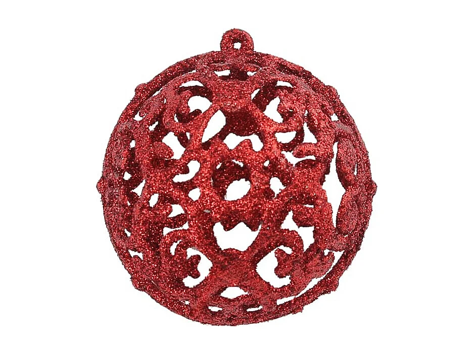 Ensemble de boules de Noël 100 pcs 3/4/6 cm Rouge