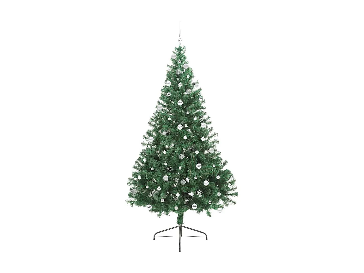 Albero di Natale artificiale preilluminato verde 240 cm in PVC