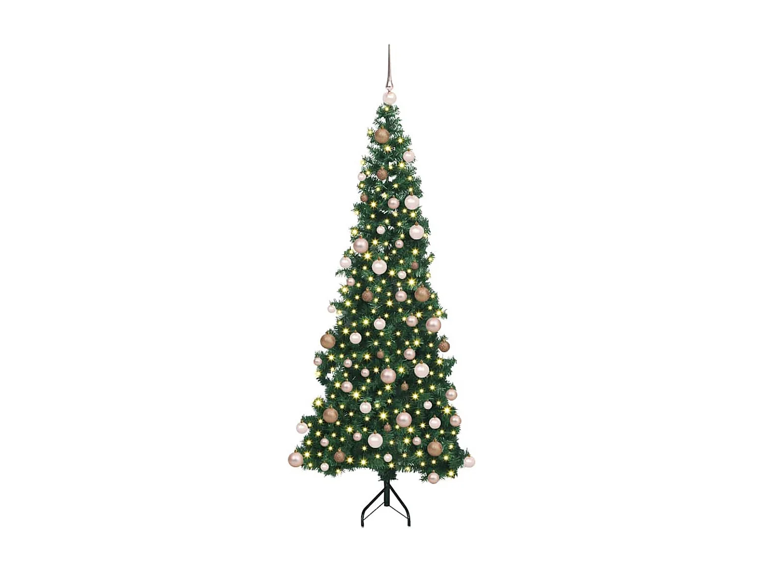 Arbre de Noël artificiel d'angle Vert 180 cm PVC et métal