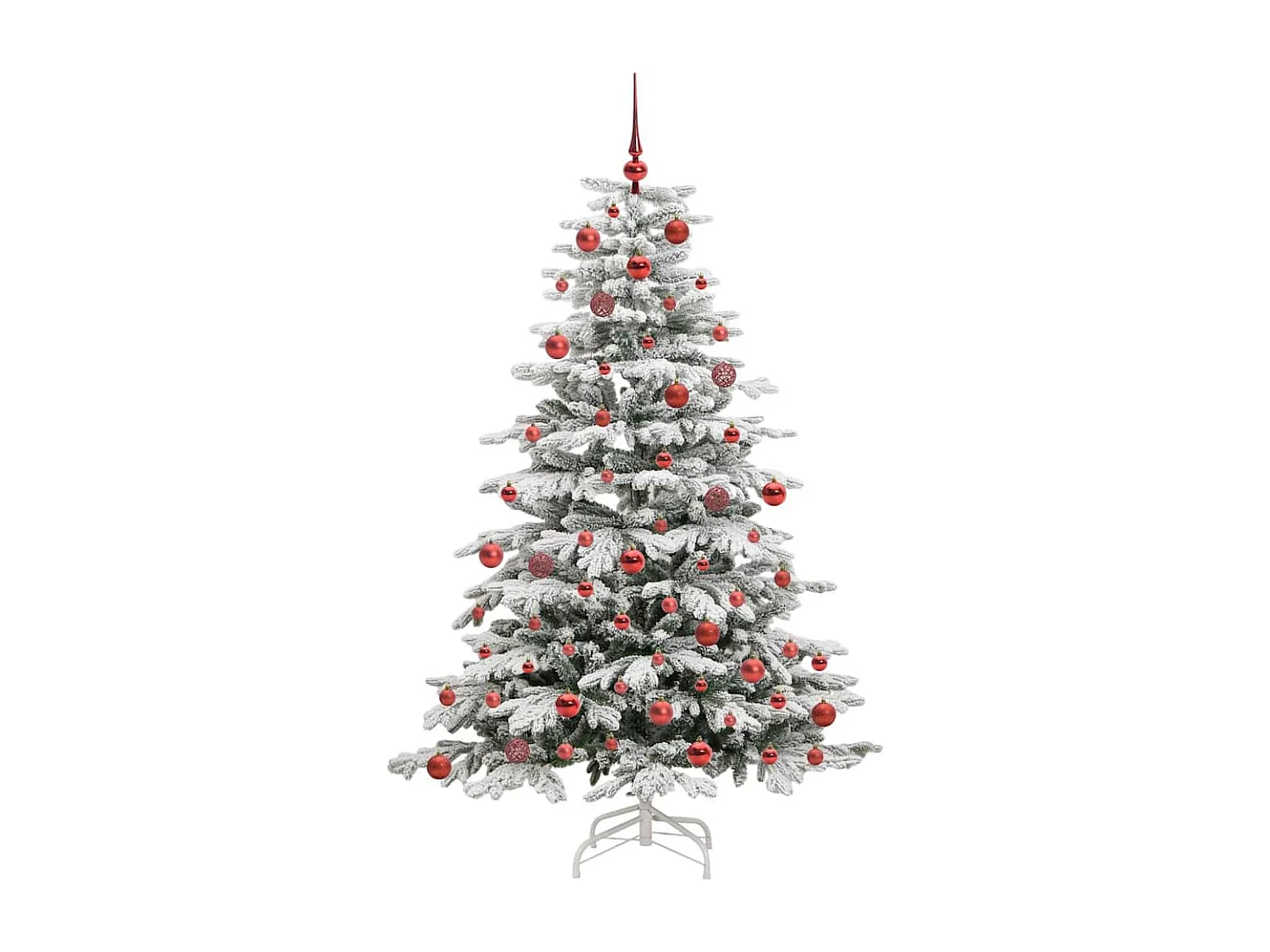 Albero di Natale artificiale con rami incernierati bianco 180 cm