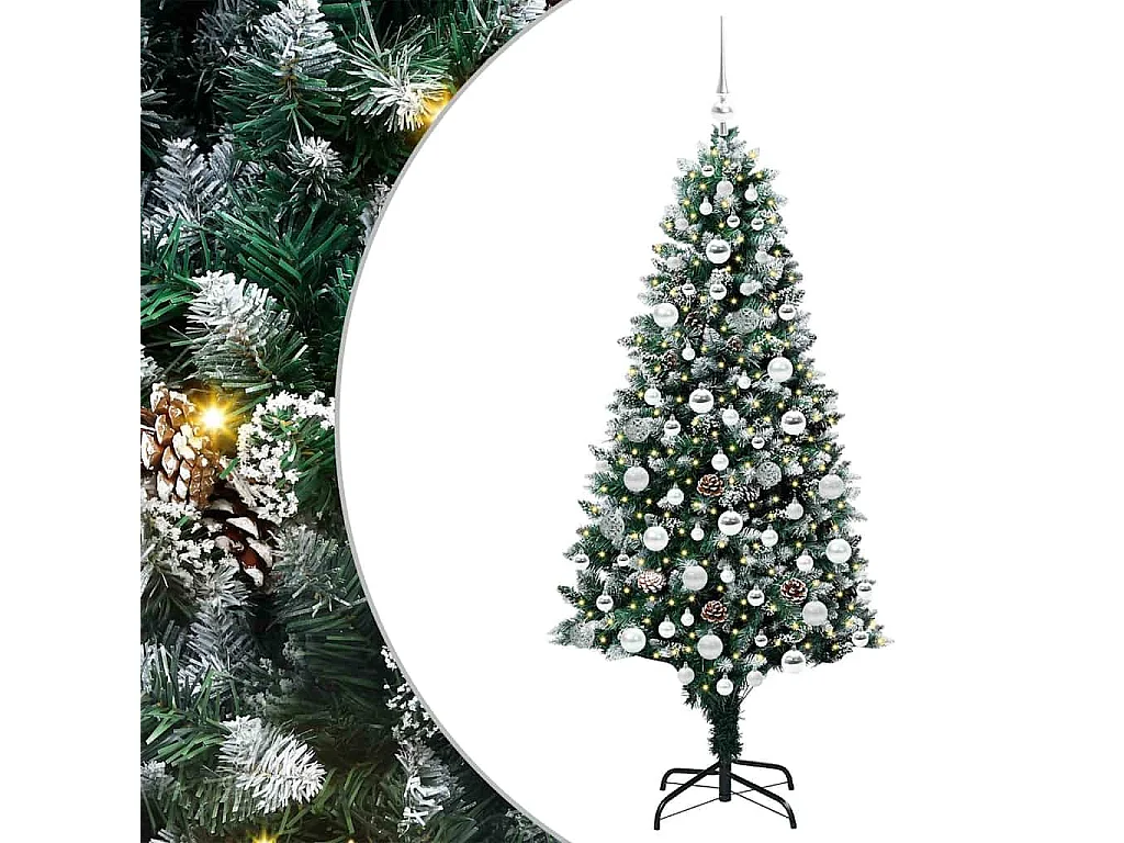 Sapin de Noël artificiel Vert 180 cm PVC, Acier et Plastique