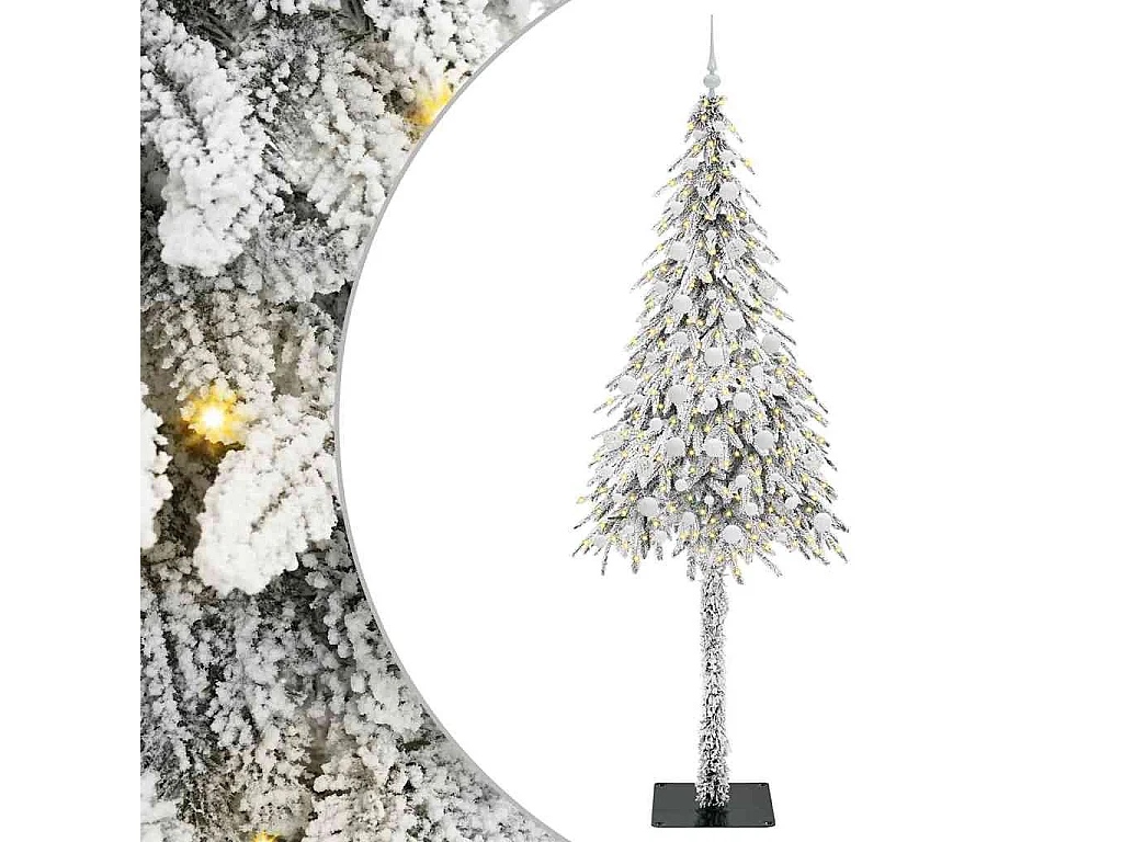 Sapin de Noël avec 300 LED Blanc 210 cm PE et Acier