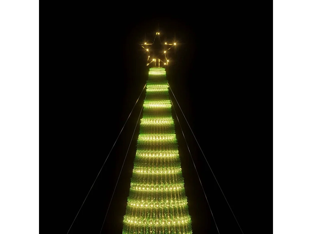 Albero di Natale a LED 1544 LED bianco caldo 500 cm