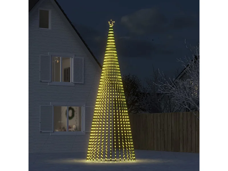 Albero di Natale a LED 1544 LED bianco caldo 500 cm