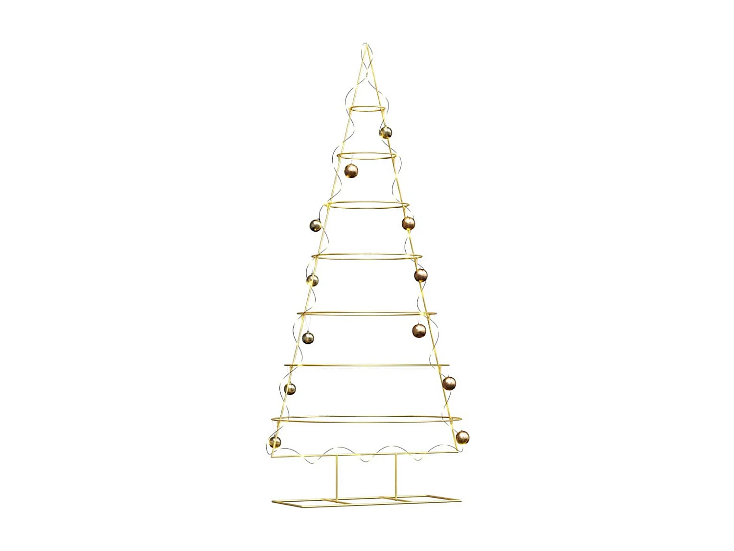 Weihnachtsbaum aus goldenem Metall, 210 cm, pulverbeschichteter Stahl