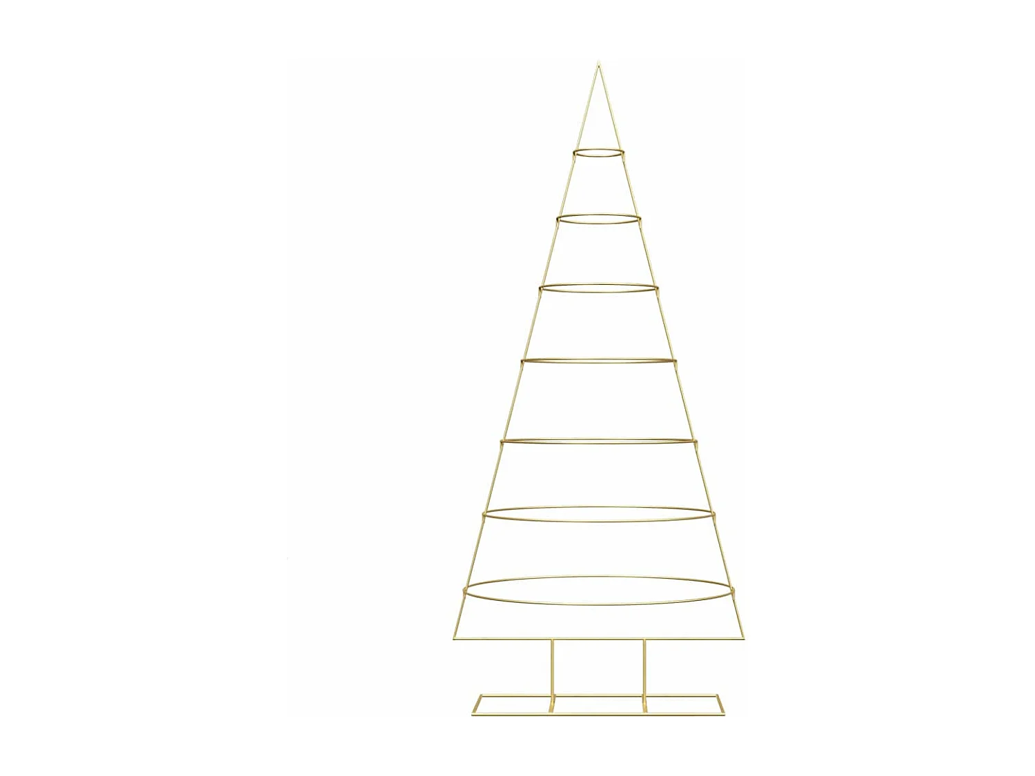 Weihnachtsbaum aus goldenem Metall, 210 cm, pulverbeschichteter Stahl