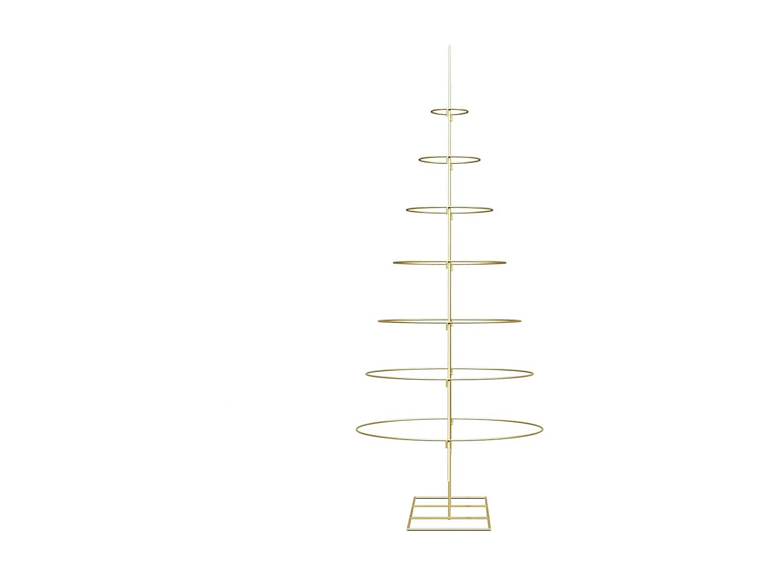 Weihnachtsbaum aus goldenem Metall, 210 cm, pulverbeschichteter Stahl