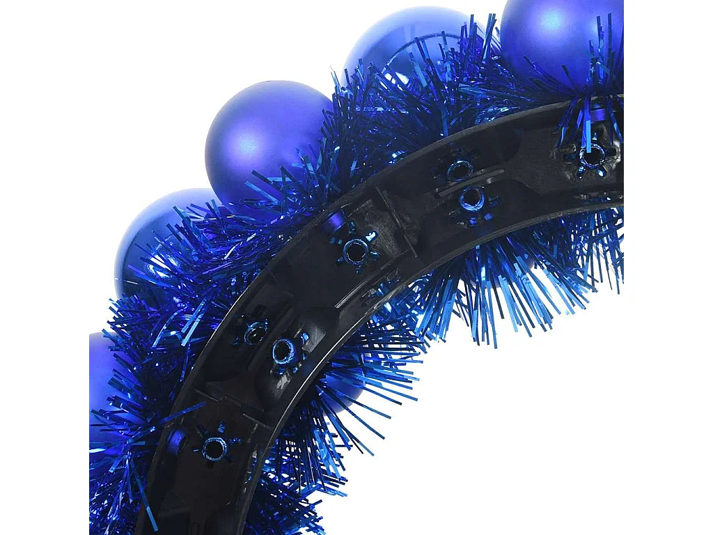 Couronnes de Boules de Noël 2 pcs Bleu 33 x 33 x 7 cm