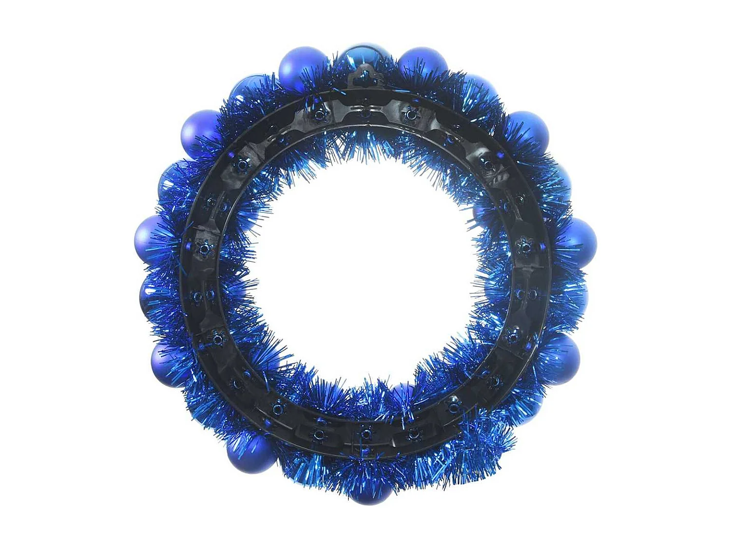 Couronnes de Boules de Noël 2 pcs Bleu 33 x 33 x 7 cm