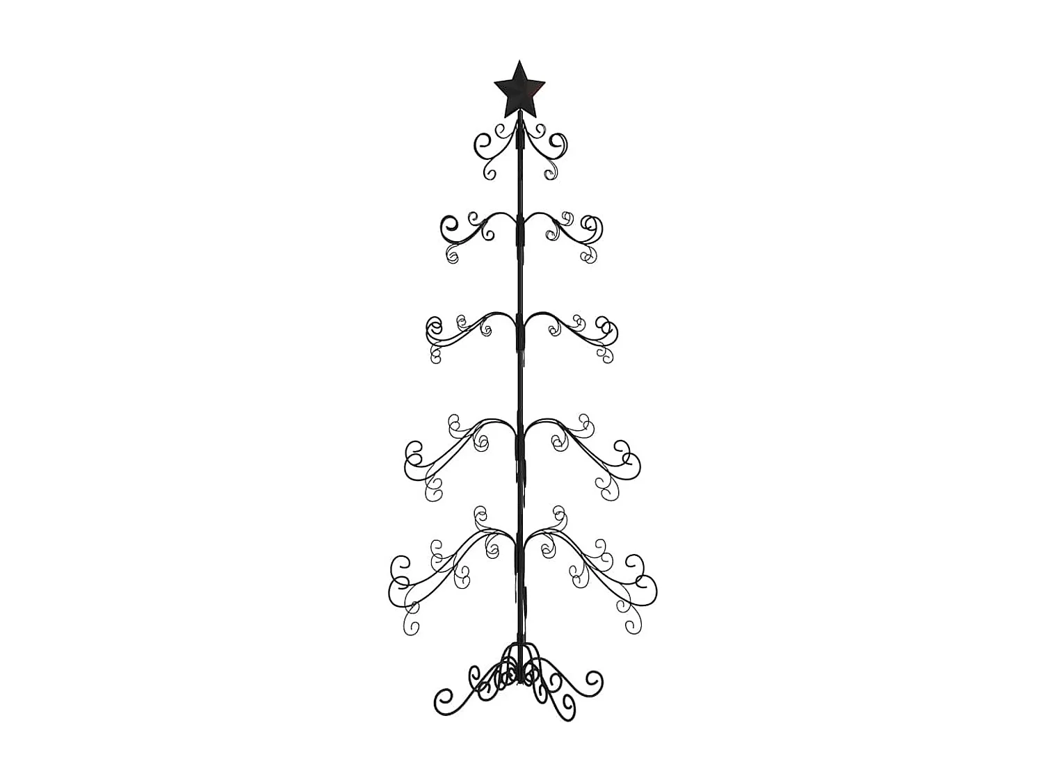 Metall Weihnachtsbaum zur Dekoration schwarz 150 cm