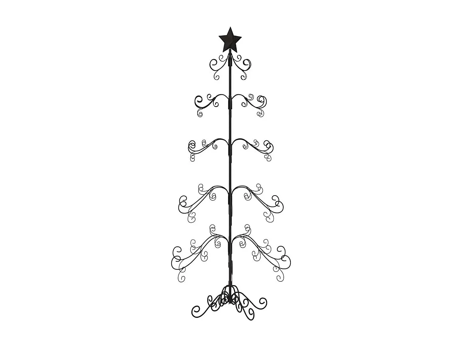 Metall Weihnachtsbaum zur Dekoration schwarz 150 cm