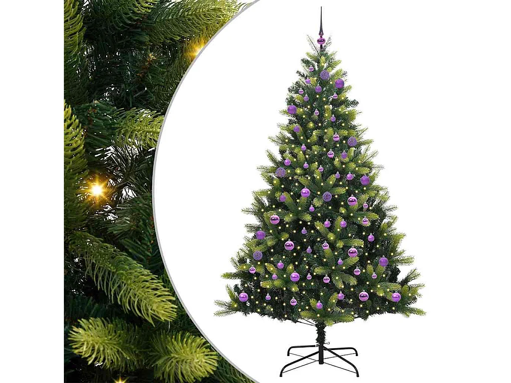 Albero di Natale artificiale flessibile in silicone 300 LED 240 cm
