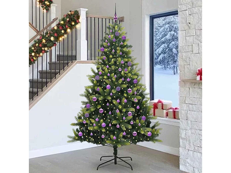 Albero di Natale artificiale flessibile in silicone 300 LED 240 cm