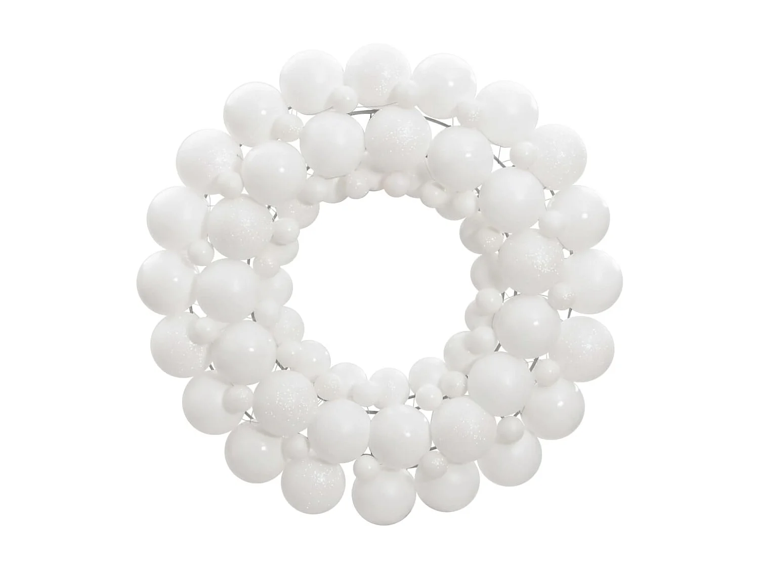 Couronne de Noël blanc 45 cm polystyrène