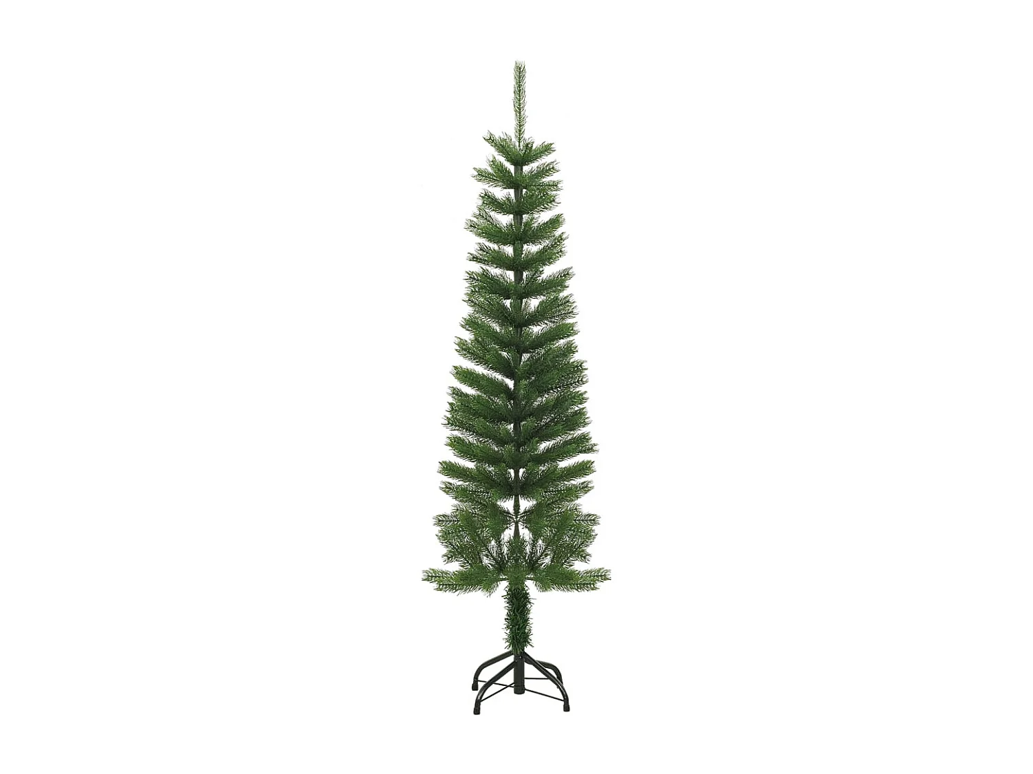 Albero di Natale artificiale sottile con supporto 150 cm PE