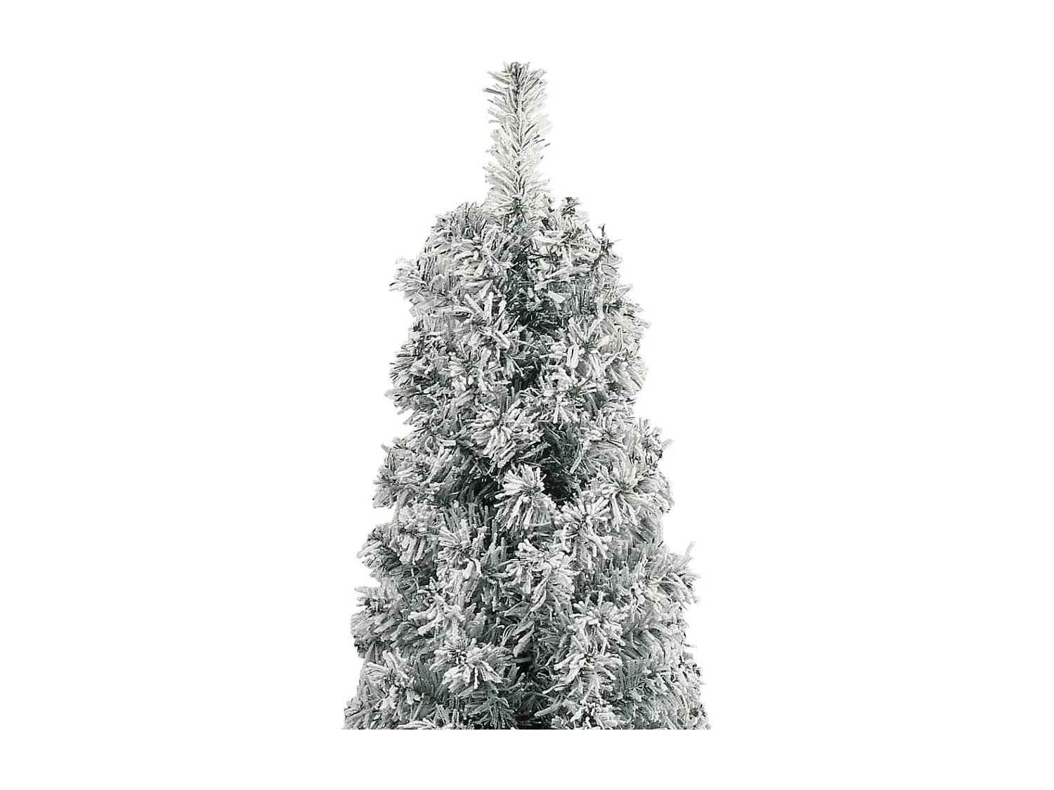 Sapin de Noël mince avec support et flocon de neige 300 cm PVC