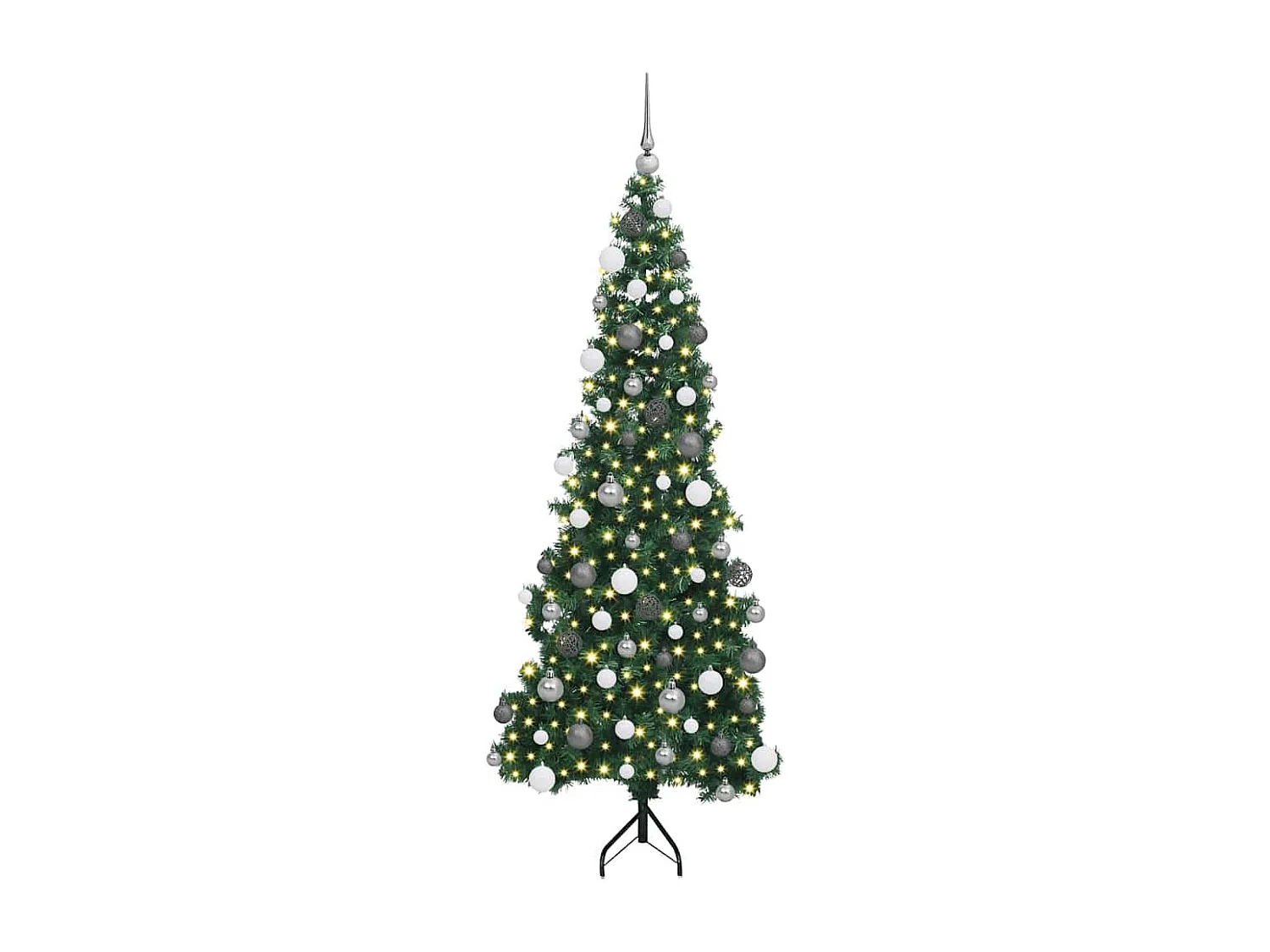 Kunstkerstboom hoek Groen 180 cm PVC en metaal