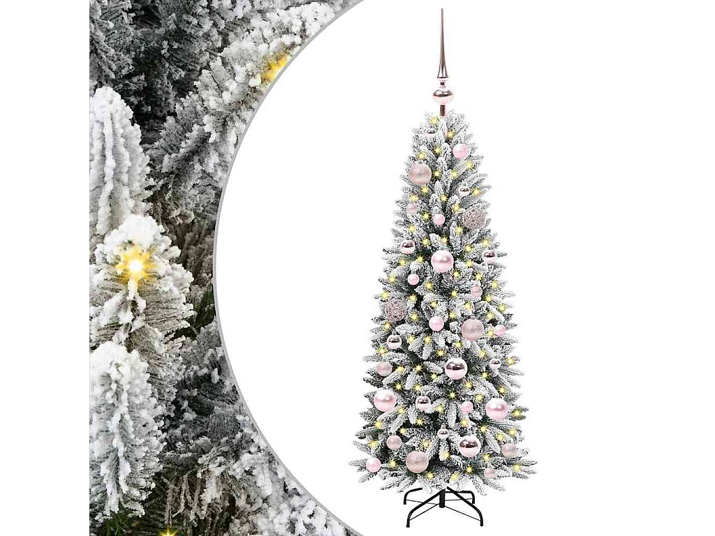 Albero di Natale artificiale con 150 LED Bianco 53 x 53 x 120 cm