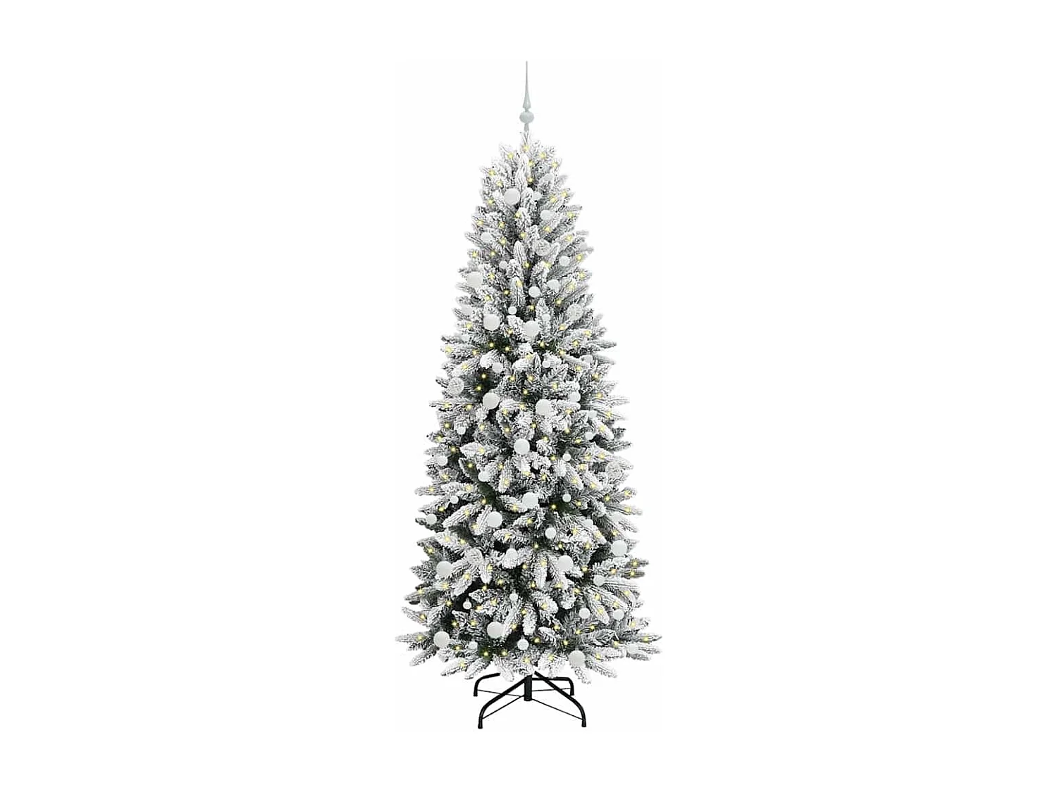 Künstlicher Weihnachtsbaum mit 300 LEDs Weiß 78 x 78 x 210 cm