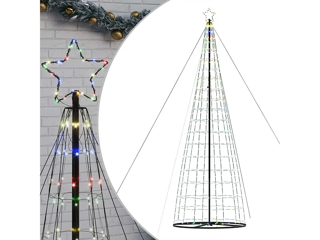 Sapin de Noël à LED 1534 LED colorées 503 cm