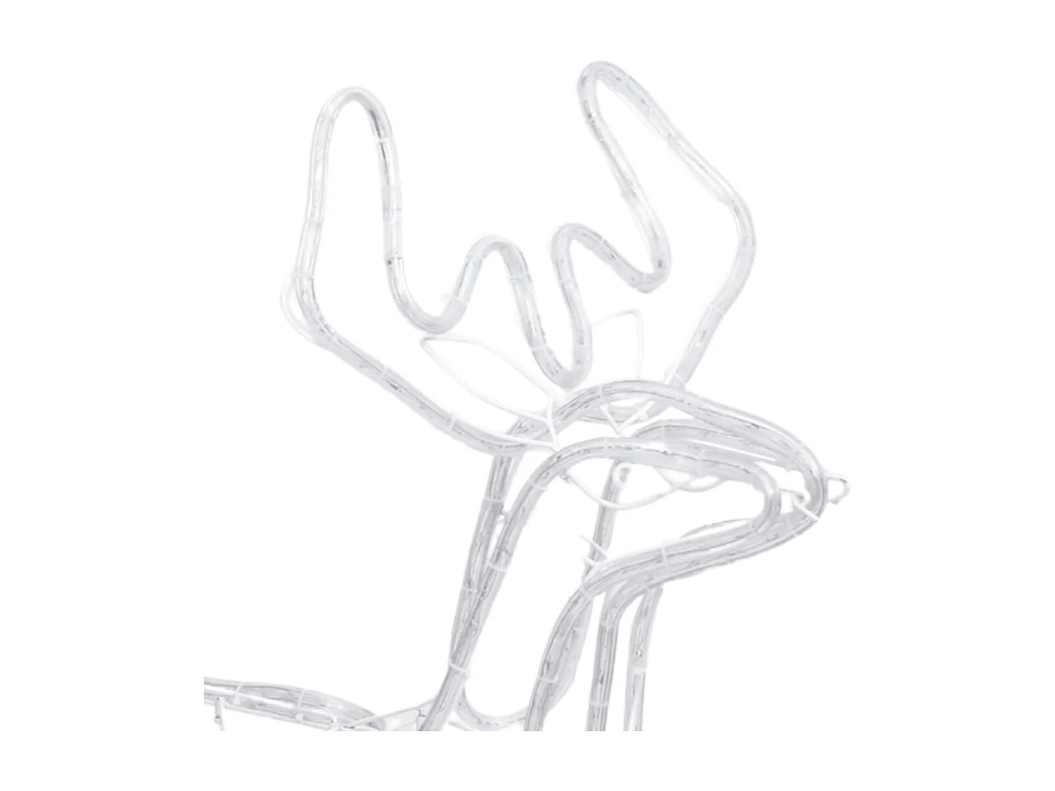 Rennes de Noël avec têtes mobiles 3 pcs Blanc chaud