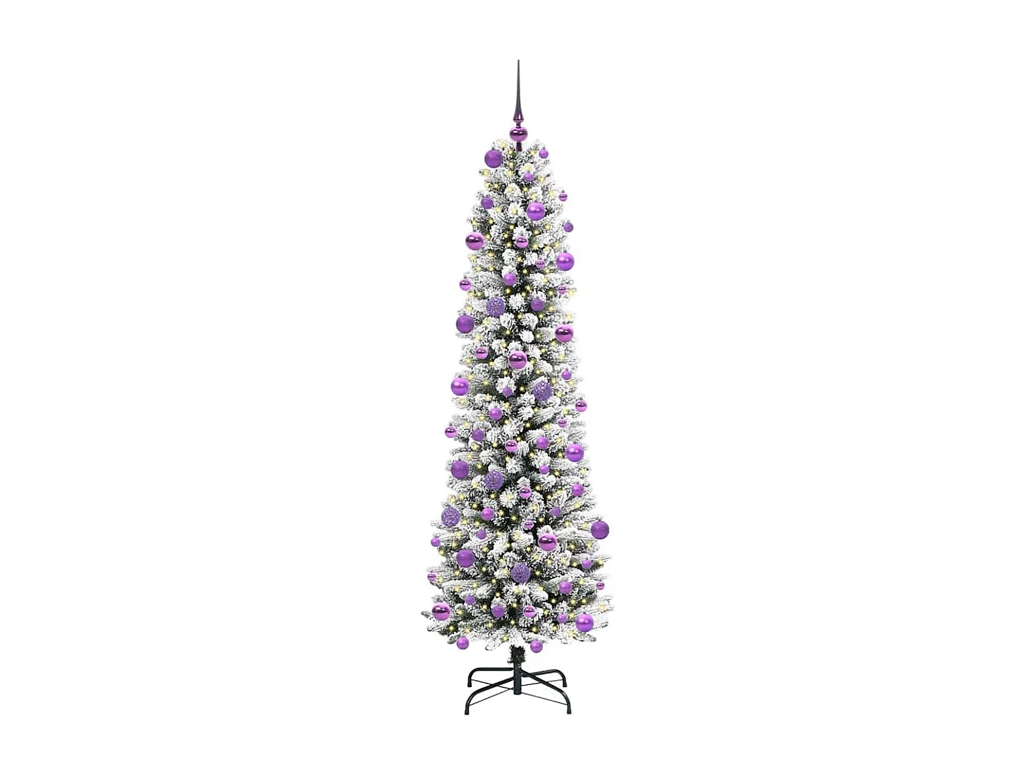 Kunstkerstboom met 300 LED's Groen en wit 210 cm